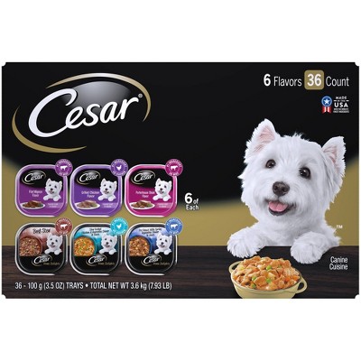 Cesar Classic Loaf in Sauce & Home Delights Wet Dog Food - 3.5oz/36ct Variety Pack