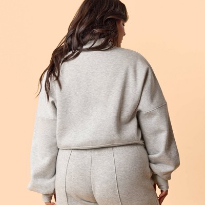 Blogilates Women's Marshmallow Mockneck Sweatshirt