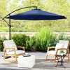 Outsunny 10' Cantilever Hanging Tilt Offset Patio Umbrella with UV & Water Fighting Material and Cross Base (Weight Not Included) - 2 of 4