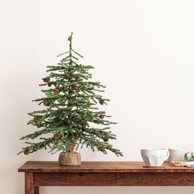 Carmel Pine 2' Tabletop Christmas Tree with Burlap Base