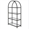 62 in. Arched Black Bronze Bookcase - Henn&Hart - 4 of 4
