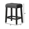 Best Master Furniture, Yosef 24" Wood Counter Stool (Set of 2) - 3 of 4