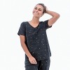 Old Ranch Brands Women's Winter Night Short Sleeve Pajama Top - 4 of 4