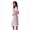 Just Love Womens Short Sleeve Nightgown  - Sleep Dress with Bow-6701-10248-PUR-3X - 2 of 3