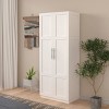 SEVOBAL Pantry Cabinet Kitchen Pantry Storage Cabinet Door Shelf Utility Storage Cabinets Cupboard Dining Room Living Room, White, 32"*18.1"*7.48" - 3 of 4