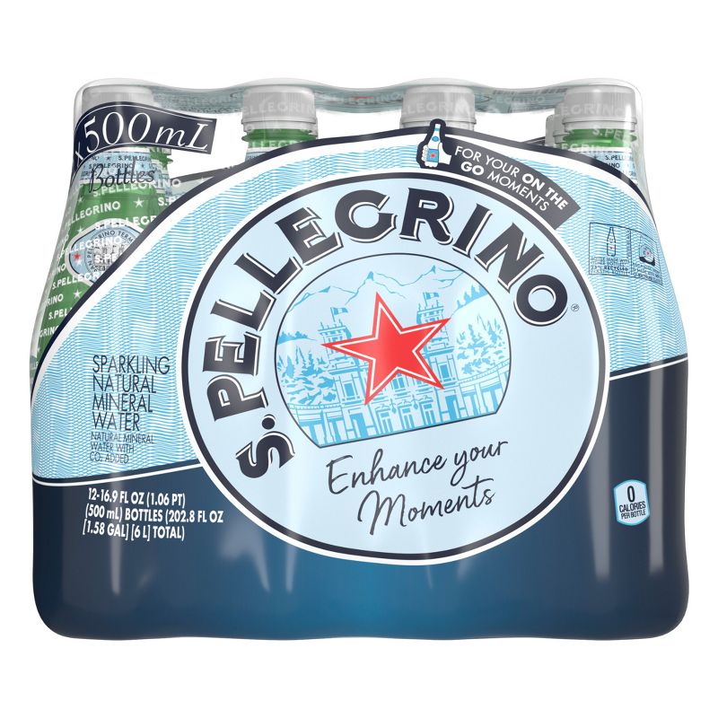 San Pellegrino Sparkling Natural Mineral Water - 12pk/16.9 fl oz Bottles, 1 of 6
