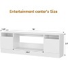 Acekool Modern White TV Stand for Living Room, Entertainment Center for TV up to 75", Storage Cabinets & Fireplace Insert Space, 70 Inch Console - 3 of 4