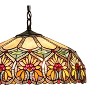Chloe Lighting Sunny Tiffany-Style 2 Light Floral Ceiling Pendant Fixture 18`` Shade - 3 of 4