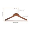 Unique Bargains Retro Wooden Suit Hangers with Stainless Steel Hook 2 Pcs - 2 of 4
