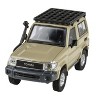 2014 Toyota Land Cruiser 71 SWB (Short Wheel Base) Sandy Taupe Brown 1/64 Diecast Model Car by Paragon Models - 3 of 4