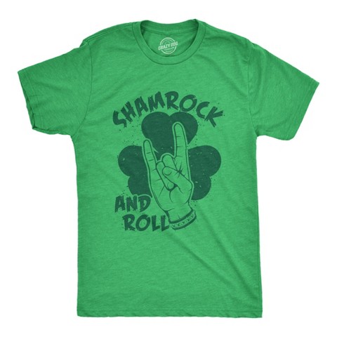 Мужские футболки Crazy Dog T-Shirts, Inc. Mens Funny T Shirt Shamrock and Roll St Patricks Day Graphic Tee for Guys - Crazy Dog Men's T Shirt for Saint Patrick's Day Green L