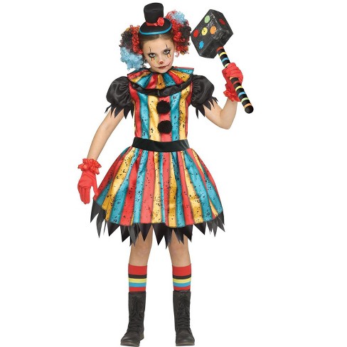 Fun World Carny Clown Girls' Costume : Target