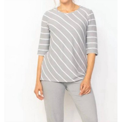 Women's French Terry Stripe Pullover - habitat