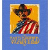 "Wanted" Cowboy With American Flag Women's Crew Neck Short Sleeve Night Shirt - 2 of 2