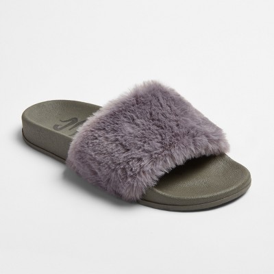 Faux fur slides online target