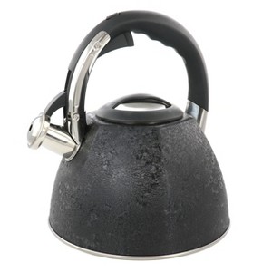 Mr. Coffee 3 Quart Stainless Steel Whistling Tea Kettle with Stay Cool Handle in Black - 1 of 4