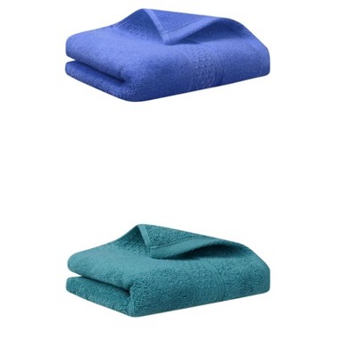 REGALWOVEN 2 Pack Cotton Absorbent Soft Decorative Bathroom Hand Towels 13" x 30"