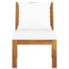 vidaXL Middle Sofa, Sectional Sofa with Cushions, Modular Seat with Tea Table, Outdoor Furniture Set for Garden - 3 of 4