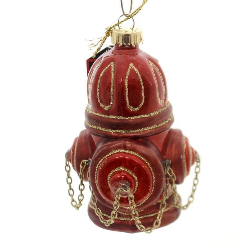 4.75 In Red Fire Hydrant Fire Fighter Tree Ornaments, 1 of 3
