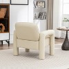 SEYNAR Modern PU Leather Accent Chair with Tubular Multifunctional Legs for Living Room - 4 of 4