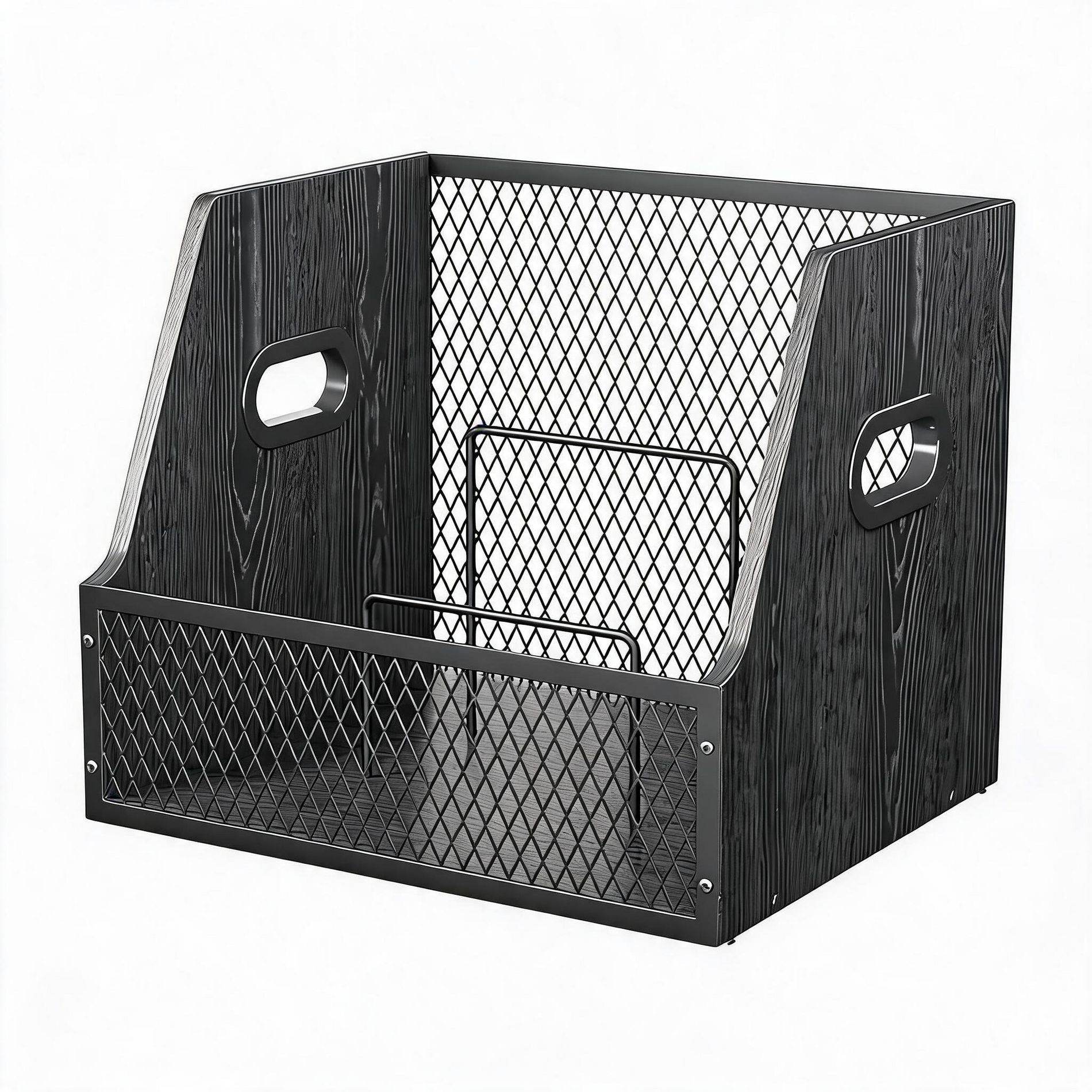Large Vinyl Record Storage Box with Dividers, Record Organizer Holder Case & Storage Container Cabinet, Stackable Crate for LP Collection