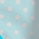 turquoise w- white polka dot
