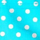 turquoise w- white polka dot