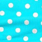 turquoise w- white polka dot