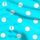 turquoise w- white polka dot