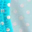 turquoise w- white polka dot