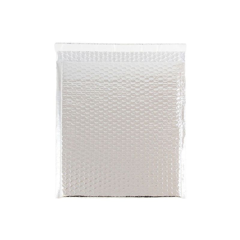 JAM Paper Bubble Padded Mailers w/Peel and Seal Closure 10x13 Silver Metallic 2744437, 1 of 2