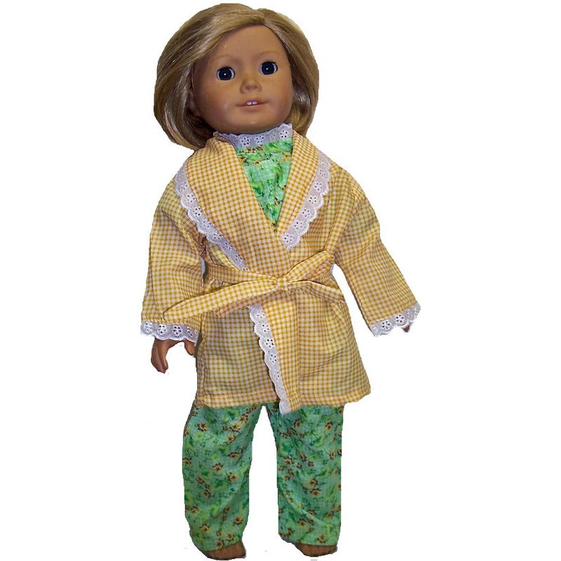 Doll Clothes Superstore Pajamas and Bathrobe For All 18 Inch Girl Dolls, 2 of 5