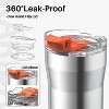 ZACHVO 12 oz Coffee Mug, Insulated, Flip Lid, Spill Proof, Double Wall Vacuum, Reusable, Hot/Ice, Silver - 3 of 4