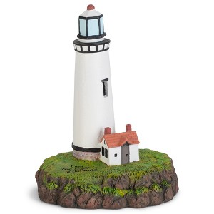 Dicksons Weathered White Lighted Lighthouse 5 inch Resin Decorative Tabletop Figurine - 1 of 4