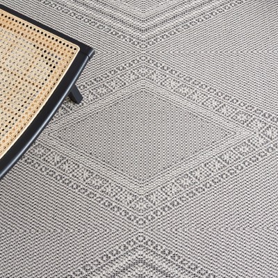 Augustine Ivory Nomadic Pattern Flat Woven Area Rug