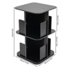 YIYIBYUS 360° Rotating Bookshelf 2 Tier Standing Bookcase Small Corner Bookcase Black - 3 of 4