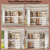 Aheaplus Corner Closet System with 6 Hanging Rods, Closet Organizer System with Shelves and Drawers - 4 of 4