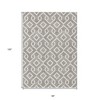Taupe And Ivory Geometric Washable Indoor Outdoor Area Rug - 3 of 4