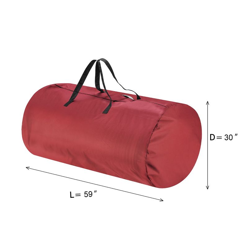 Hastings Home Zippered Canvas Christmas Tree Storage Bag - 12', Red, 4 of 6