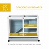 Gulches PawHut Indoor Rabbit Hutch with Wheels Wood Rabbit Cage, Waterproof Small Cage, Light Blue - 3 of 4