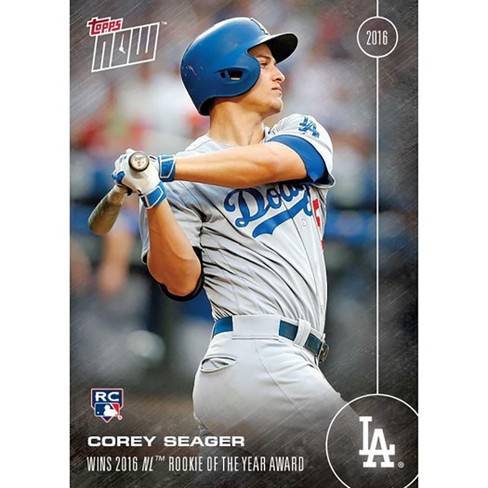 Corey Seager player worn jersey patch baseball card (Los Angeles Dodgers)  2021 Panini Chronicles Pastime #85