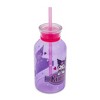 Silver Buffalo Sanrio Kuromi Hearts Glass Milk Bottle With Straw | Holds 15 Ounces - 2 of 4