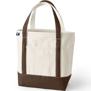 Lands' End Open Top Canvas Tote Bag - 1 of 4
