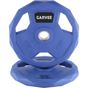 2-Inch Bumper Plates Set, Rubber Coated Weight Plates for Home Gym (2.5-95 Lbs) - Cast Iron Core - 1 of 4