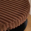 Sapphtopaz Ottoman Faux Fur Foot Stool with Metal Legs Modern Ottoman with Wooden Open Storage Shelf for Living Room, Bedroom, Entryway - 4 of 4