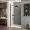 CIPACHO Adjustable Pivot Swing Shower Door: Matte Black, Leak-Proof & Durable,30*72 Inch - 3 of 4