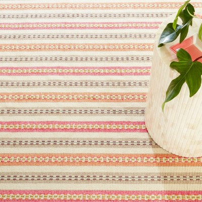 Handmade 3' x 5' Rectangular Cotton Stripe Rug