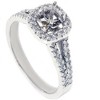 Pompeii3 1/3ct Diamond Halo Ring 14K White Gold - 2 of 4