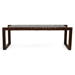 TiramisuBest Button Tufted Bed Bench - Upholstered with Arms & Solid Wood Legs, Black - 1 of 4