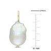 EVERLY JEWELRY | 18K Gold Micron Plated Silver 13-14mm Baroque Cultured Freshwater Pearl Pendant (NO CHAIN) - 3 of 4